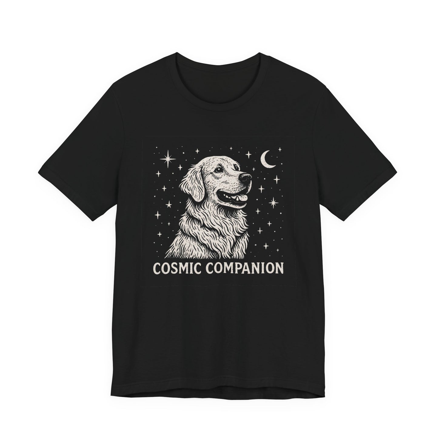 Cosmic Companion Golden Retriever T-shirt For Dog Lovers - Unisex Dog T-Shirt