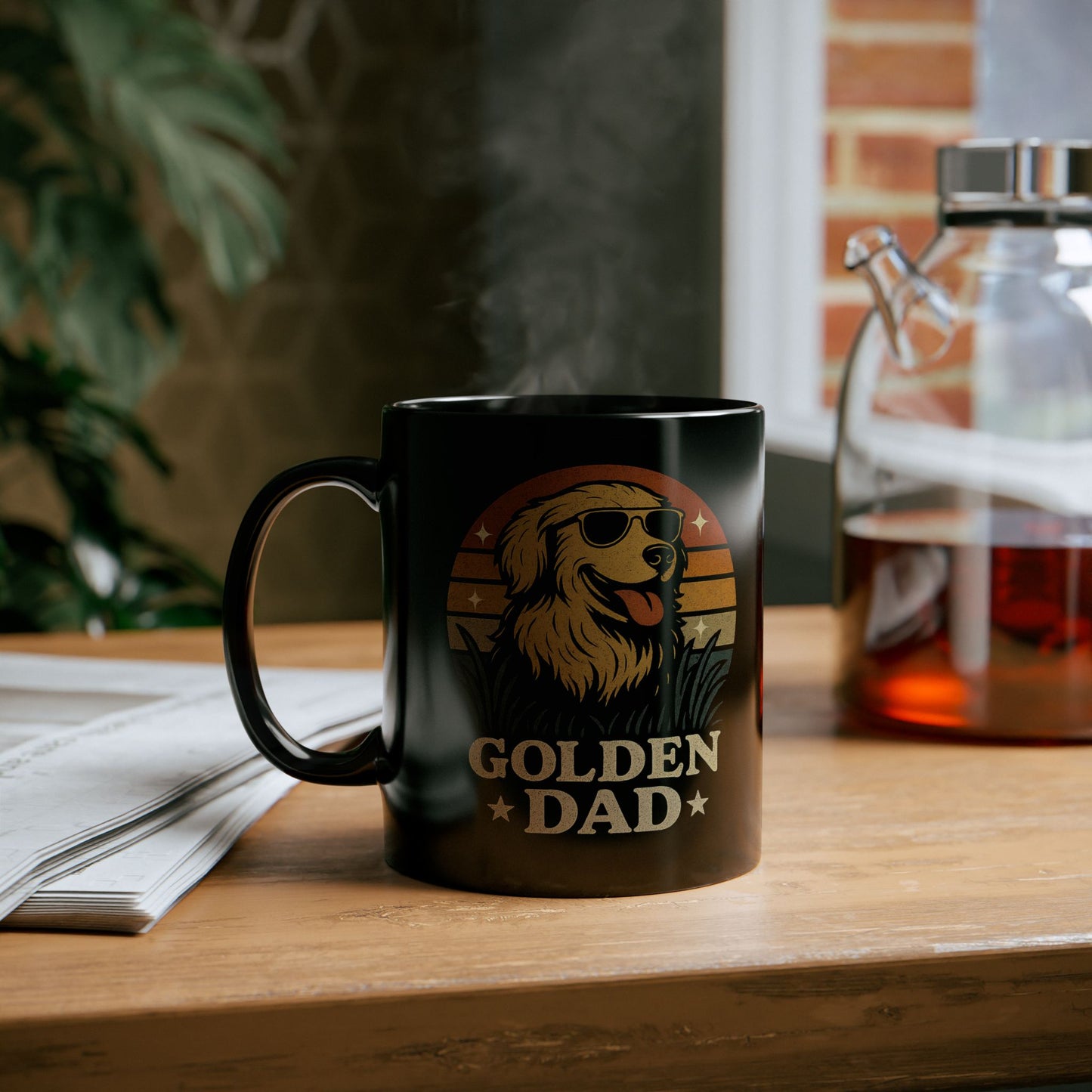 Golden Retriever Dad Mug - 11oz Black Coffee Cup
