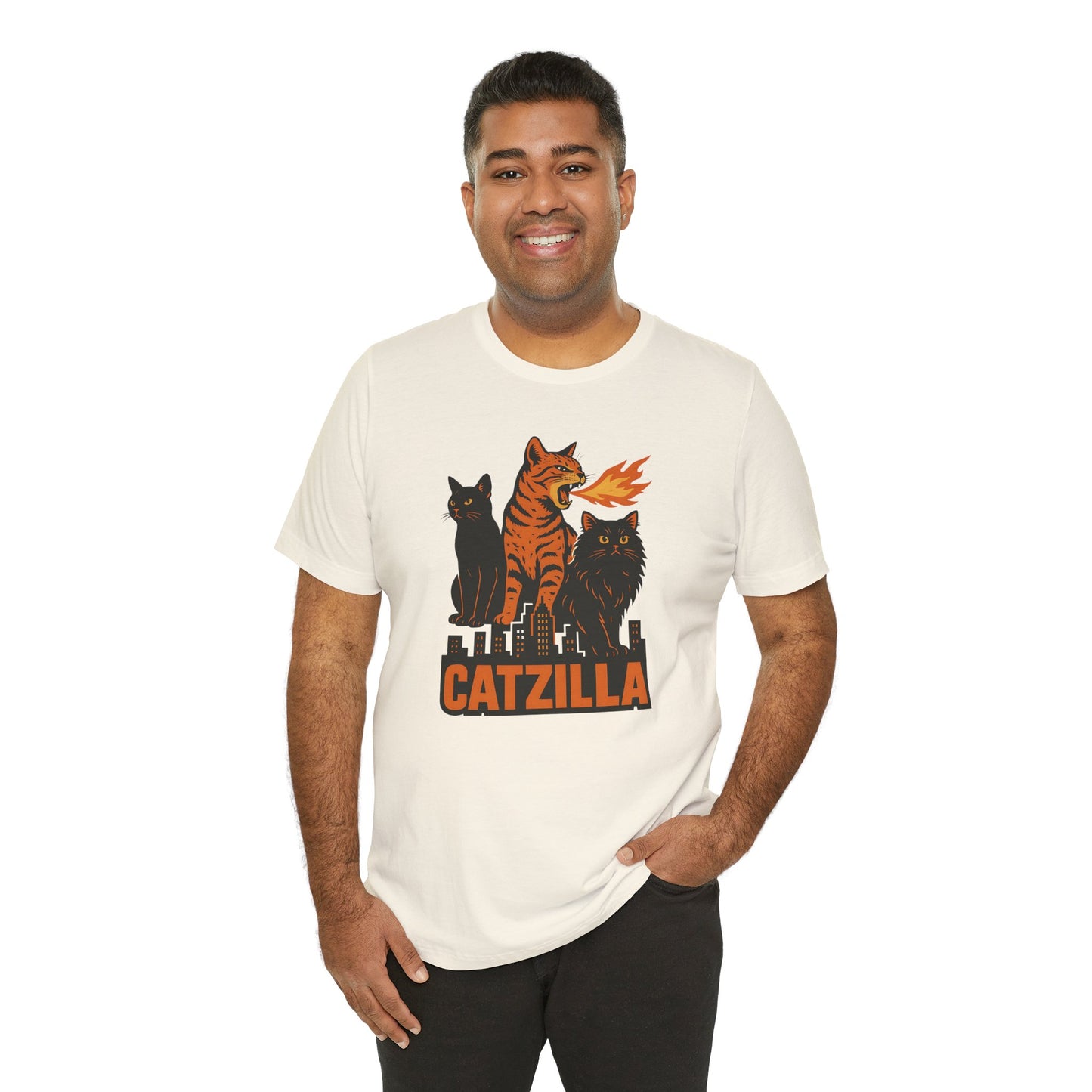 CATZILLA T-Shirt For Cat Lovers - Unisex Cat T-Shirt