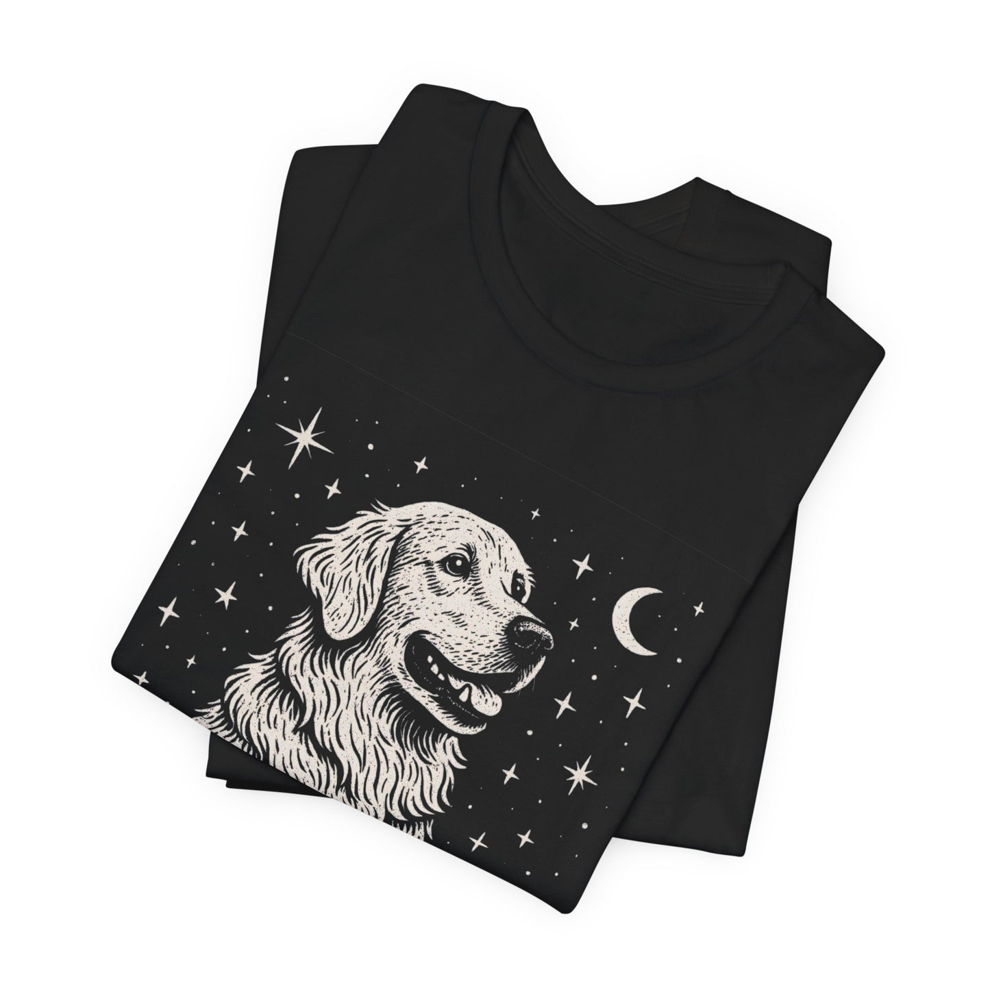 Cosmic Companion Golden Retriever T-shirt For Dog Lovers - Unisex Dog T-Shirt
