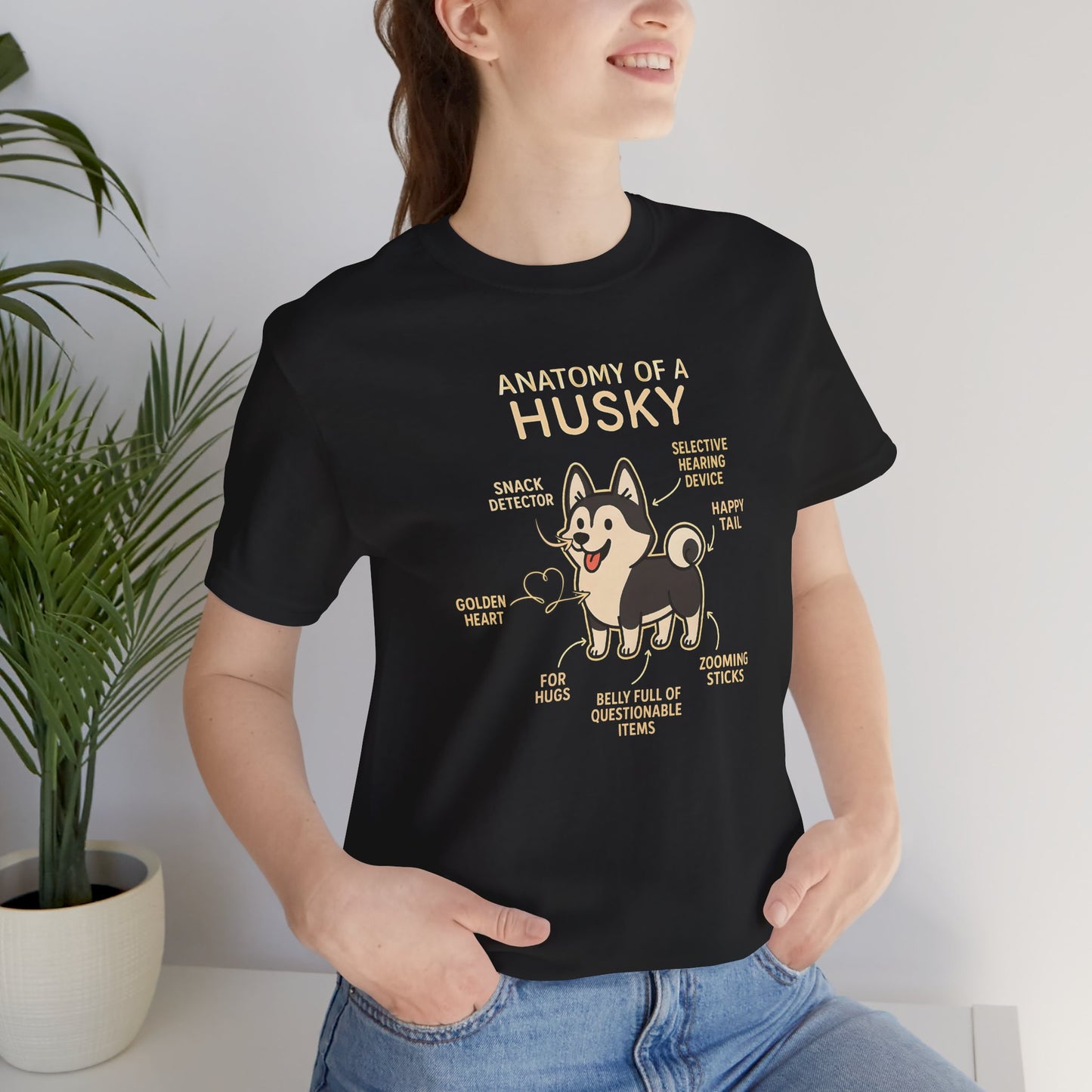 Anatomy Of A Husky T-shirt For Dog Lovers - Unisex Dog T-Shirt