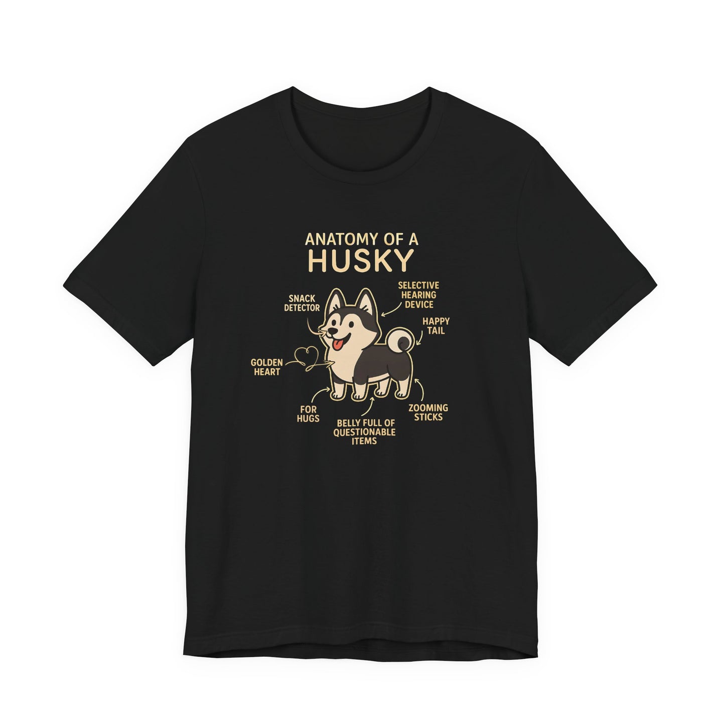 Anatomy Of A Husky T-shirt For Dog Lovers - Unisex Dog T-Shirt