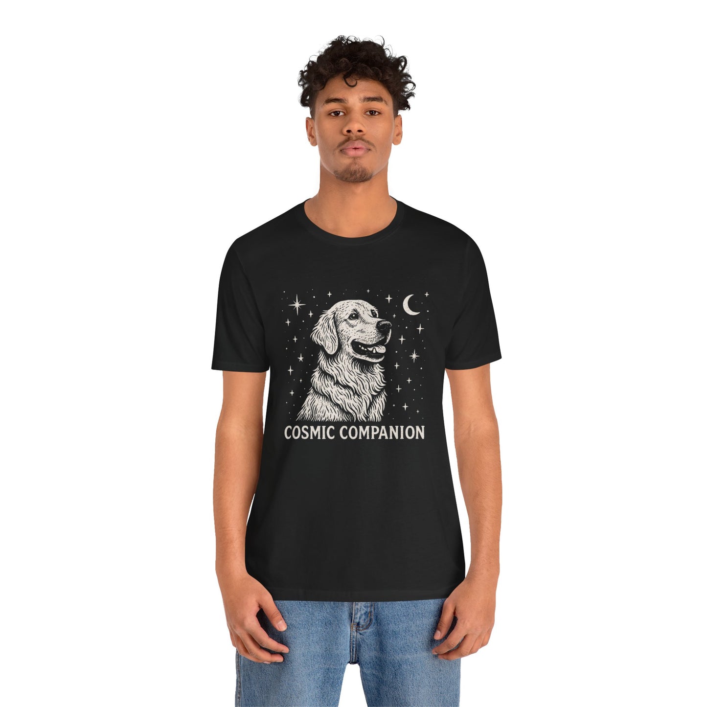 Cosmic Companion Golden Retriever T-shirt For Dog Lovers - Unisex Dog T-Shirt