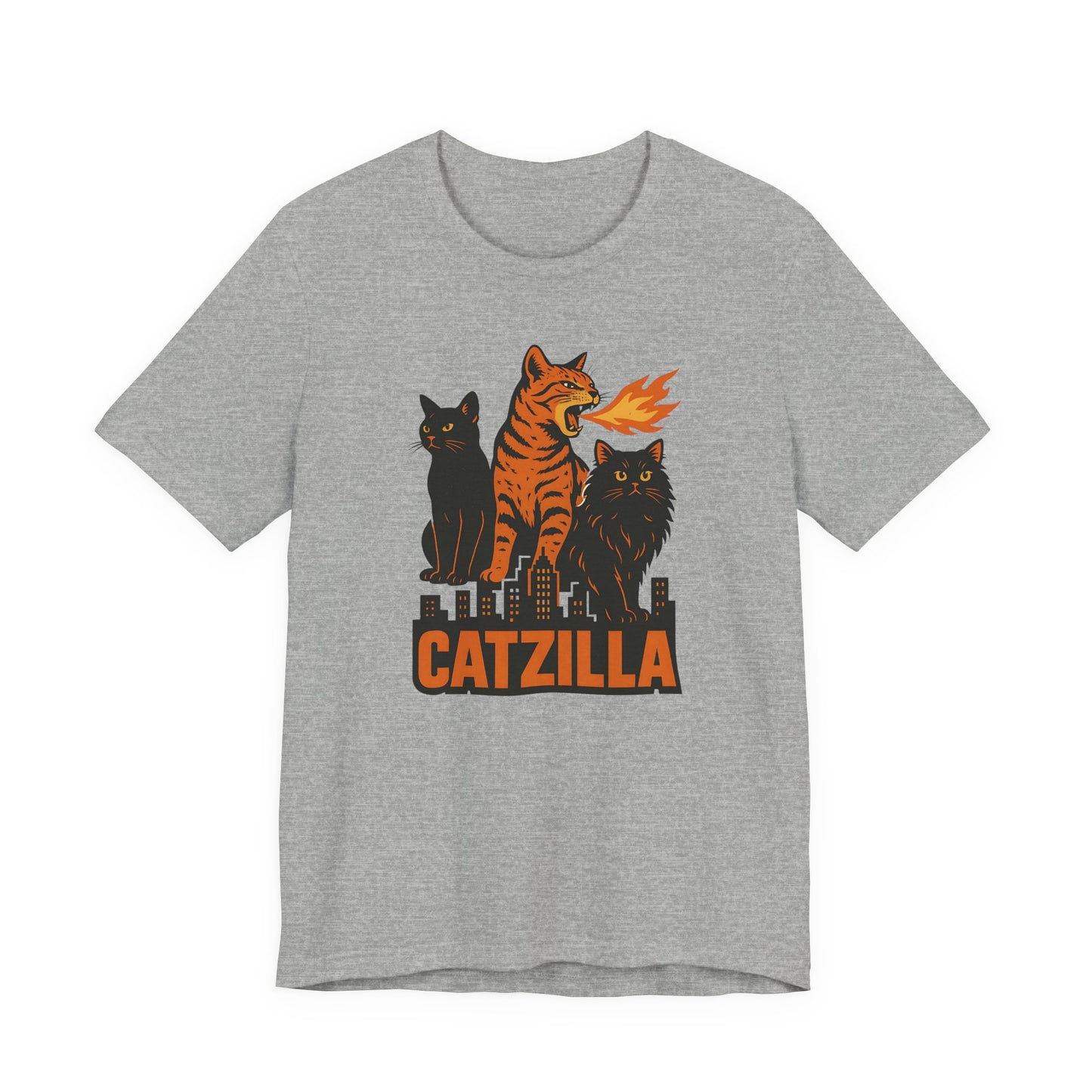 CATZILLA T-Shirt For Cat Lovers - Unisex Cat T-Shirt