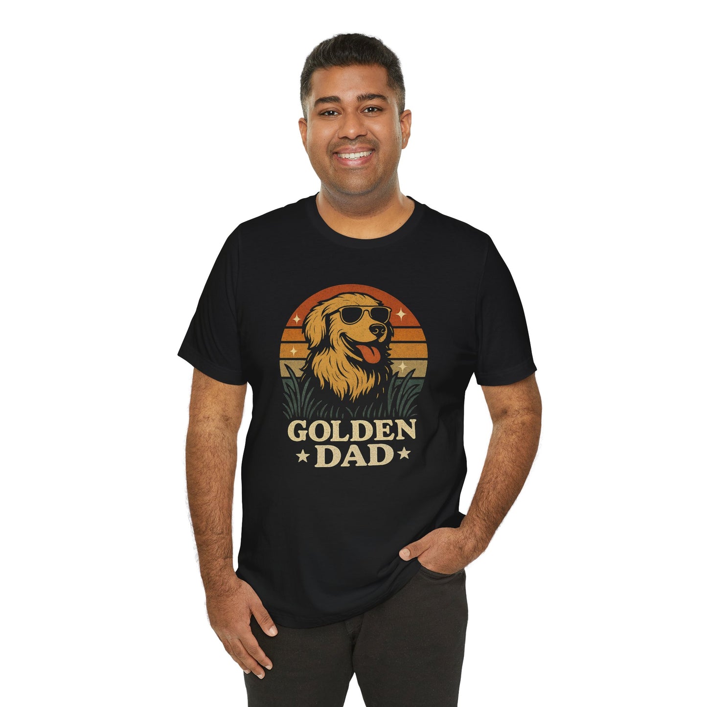 GOLDEN DAD Golden Retriever Tee For Golden Retriever Dads - Unisex Dog T-Shirt