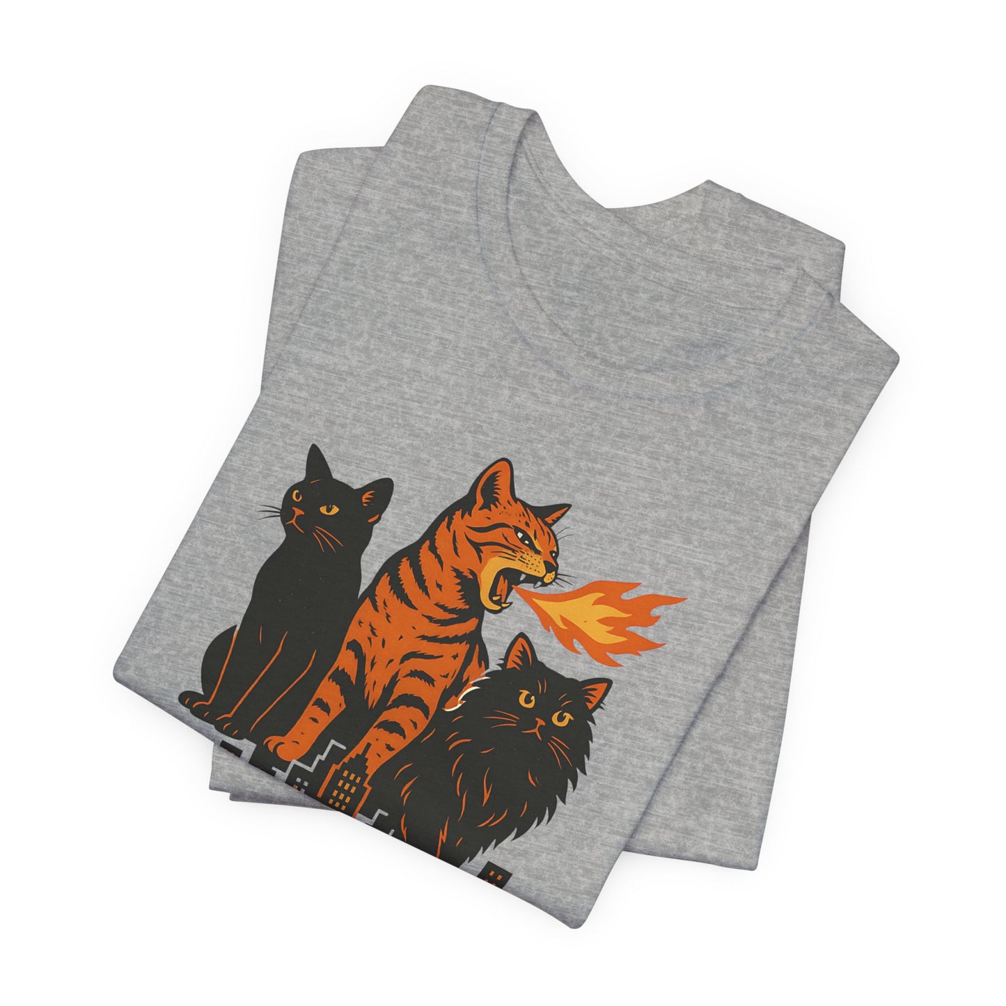 CATZILLA T-Shirt For Cat Lovers - Unisex Cat T-Shirt