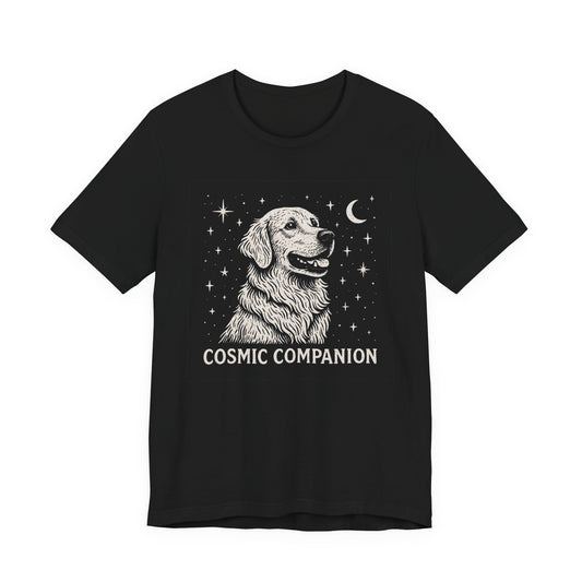 Cosmic Companion Golden Retriever T-shirt For Dog Lovers - Unisex Dog T-Shirt