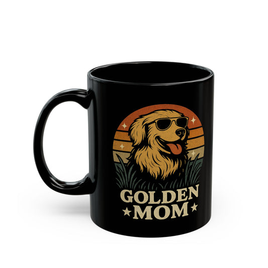 Golden Retriever Mom Mug - 11oz Black Coffee Cup