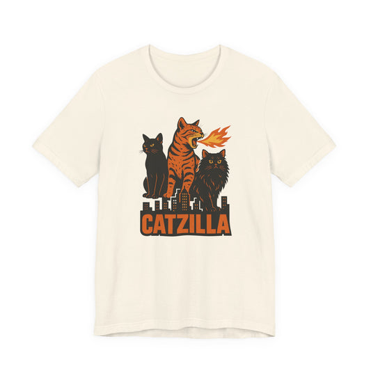 CATZILLA T-Shirt For Cat Lovers - Unisex Cat T-Shirt