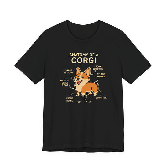 Anatomy Of A Corgi T-shirt For Dog Lovers - Unisex Dog T-Shirt