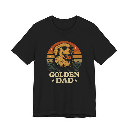 GOLDEN DAD Golden Retriever Tee For Golden Retriever Dads - Unisex Dog T-Shirt